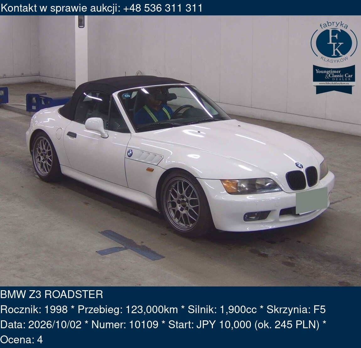 BMW Z3 ROADSTER 1998 - zdjęcie 2