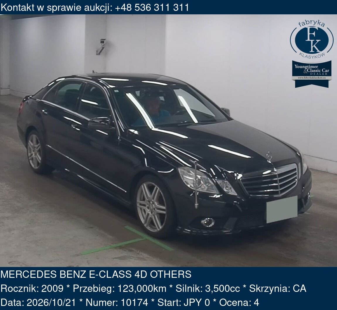 MERCEDES BENZ E-CLASS 4D OTHERS 2009 - zdjęcie 2
