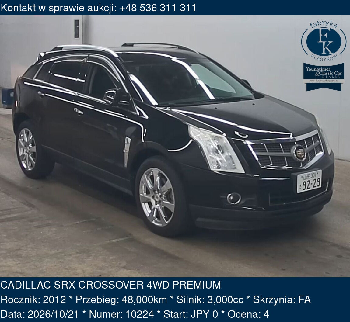 CADILLAC SRX CROSSOVER 4WD PREMIUM 2012 - zdjęcie 2