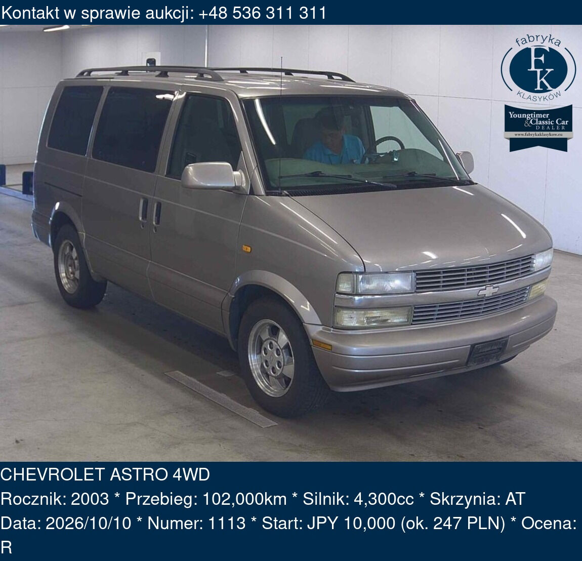 CHEVROLET ASTRO 4WD 2003 - zdjęcie 2