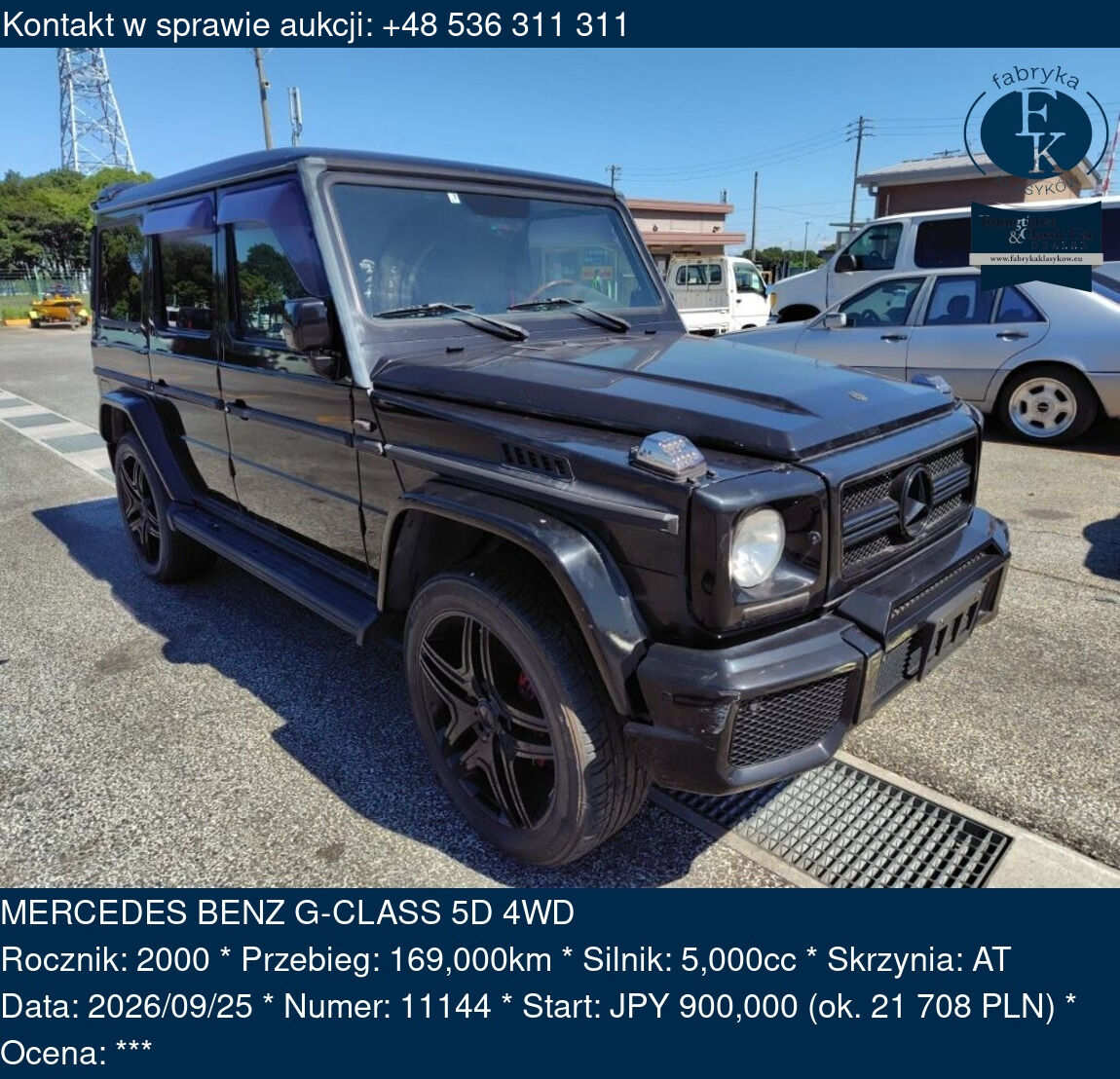 MERCEDES BENZ G-CLASS 5D 4WD 2000 - zdjęcie 2