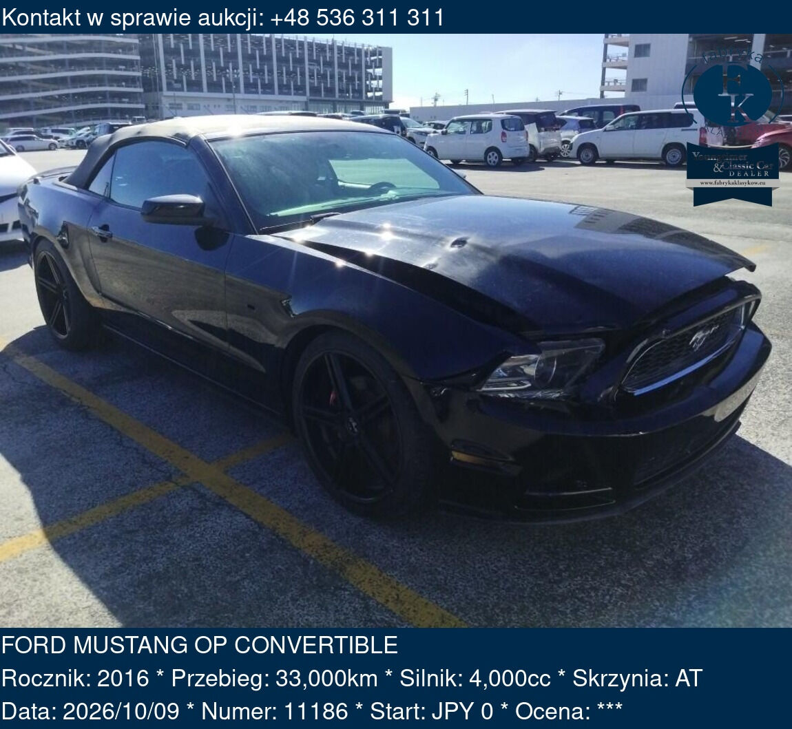 FORD MUSTANG OP CONVERTIBLE 2016 - zdjęcie 2