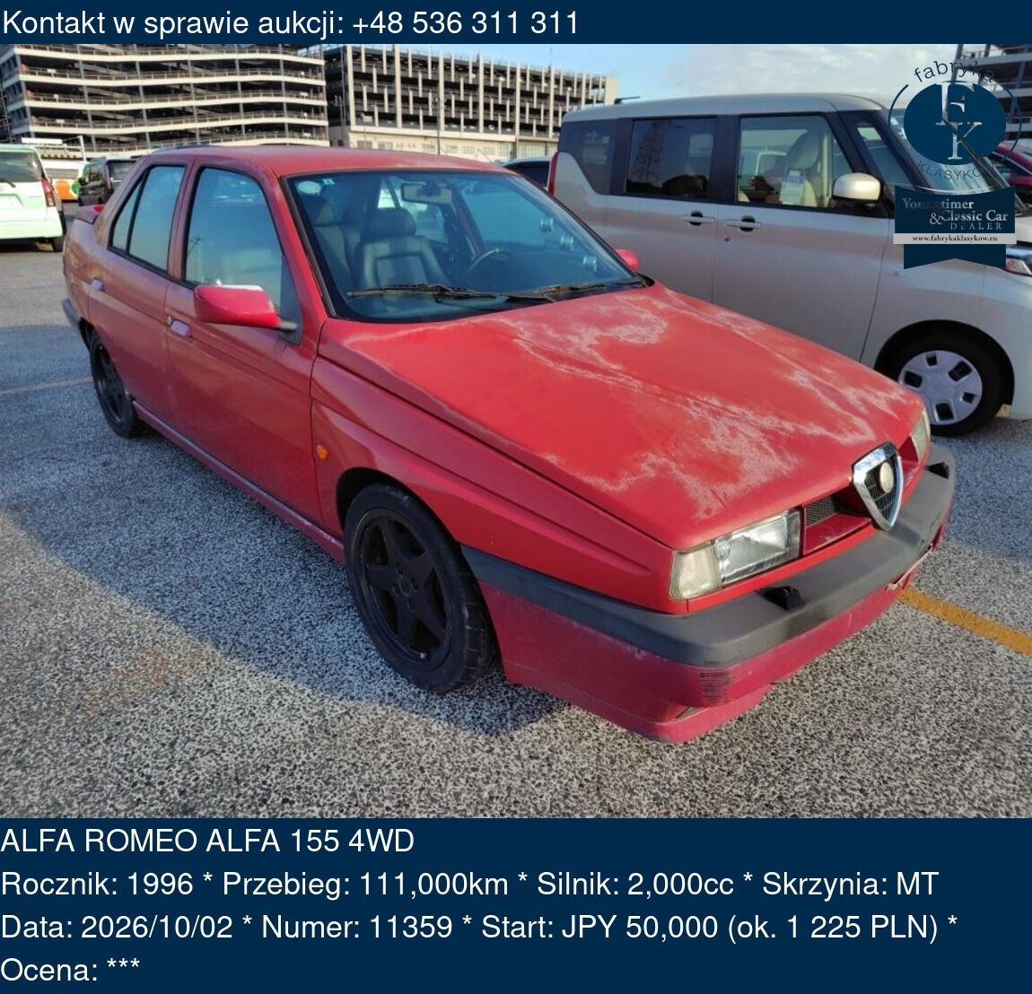 ALFA ROMEO ALFA 155 4WD 1996 - zdjęcie 2