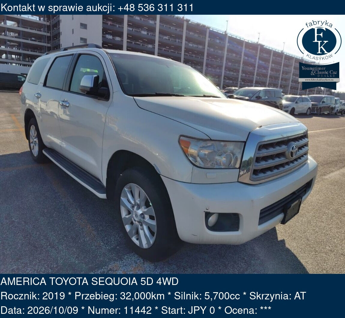 AMERICA TOYOTA SEQUOIA 5D 4WD 2019 - zdjęcie 2
