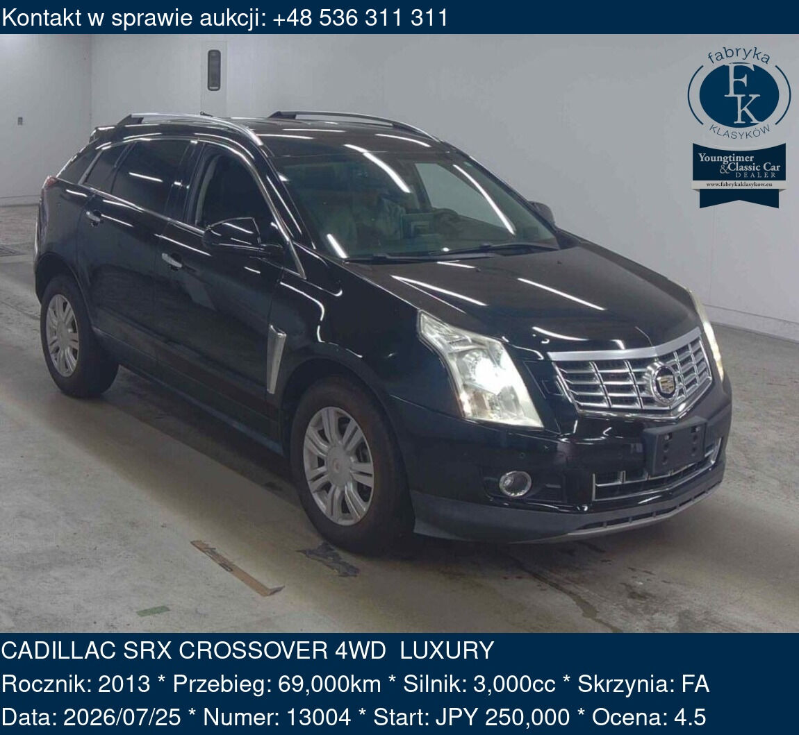 CADILLAC SRX CROSSOVER 4WD  LUXURY