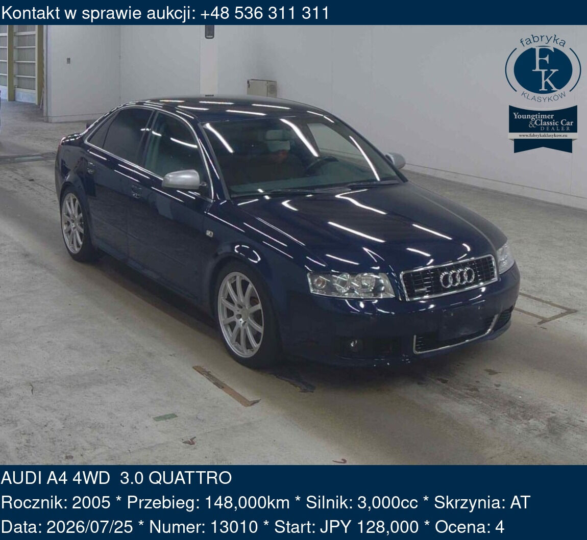 AUDI A4 4WD  3.0 QUATTRO