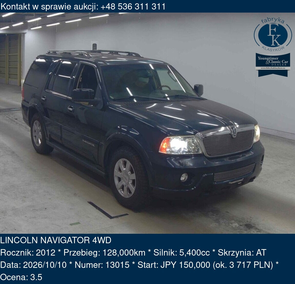 LINCOLN NAVIGATOR 4WD 2012 - zdjęcie 2