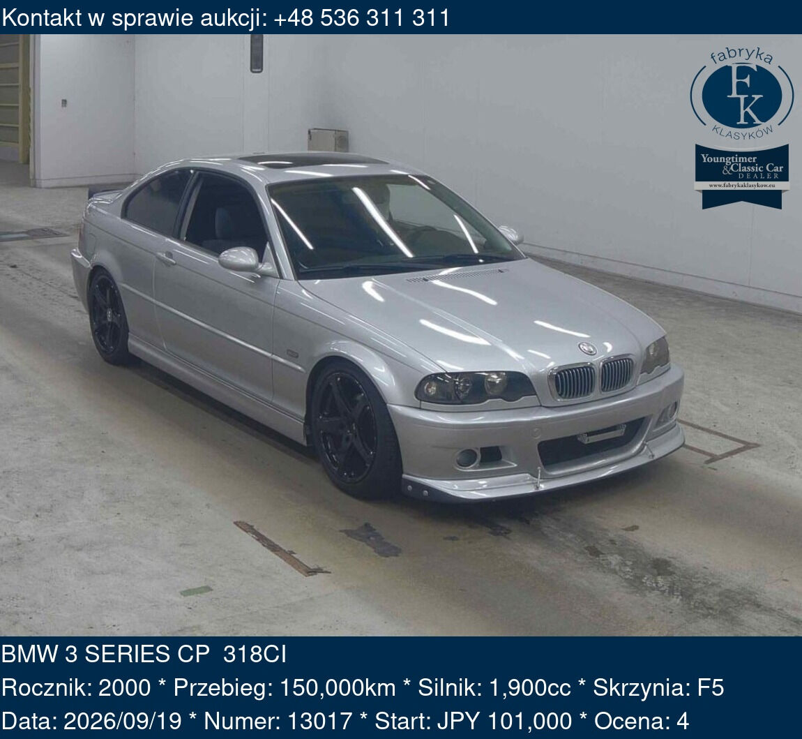 BMW 3 SERIES CP 318CI 2000 - zdjęcie 2