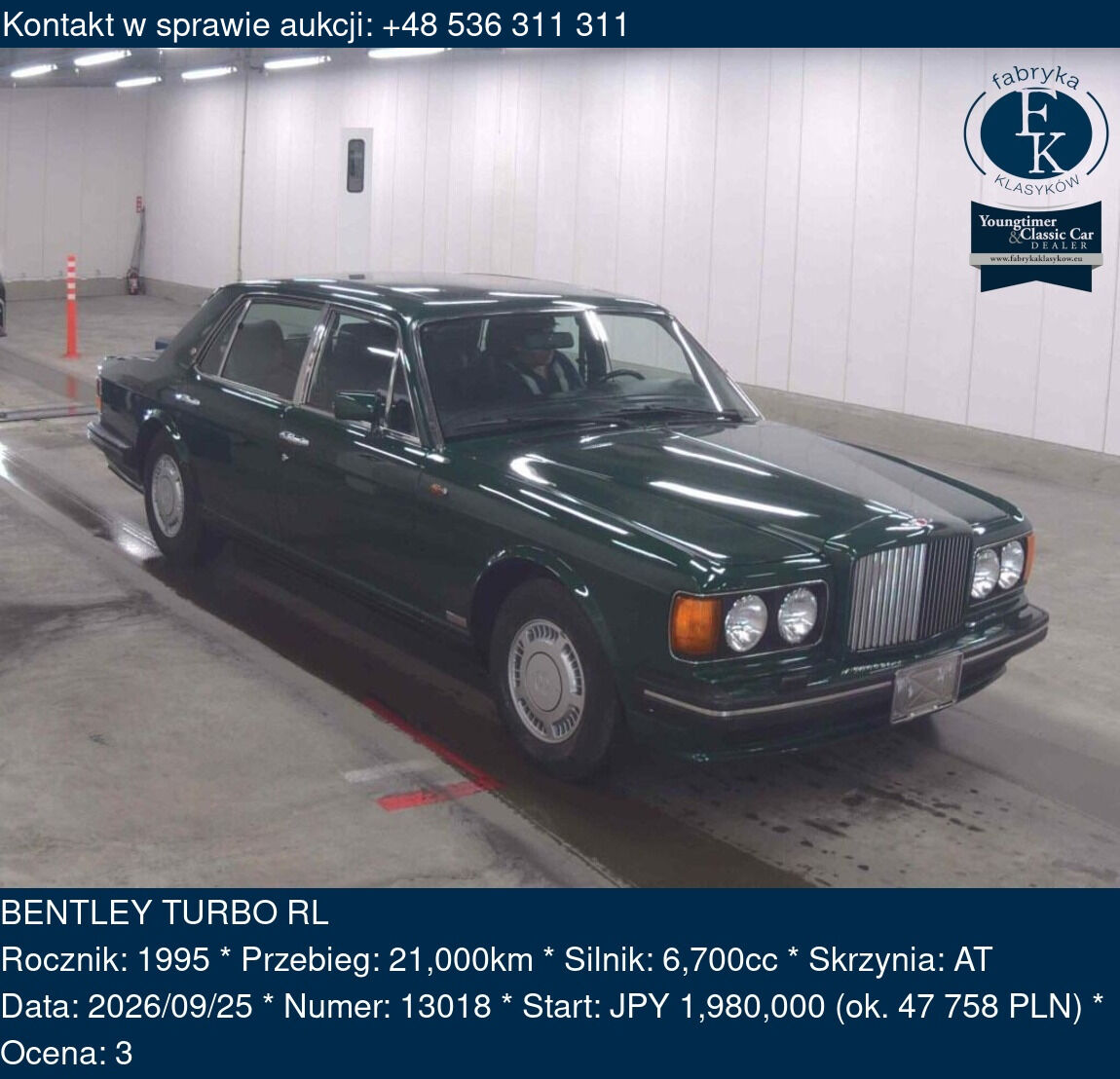 BENTLEY TURBO RL 1995 - zdjęcie 2