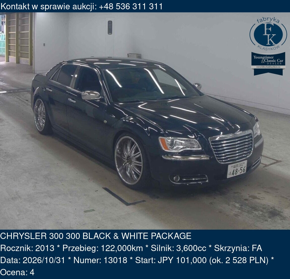 CHRYSLER 300 300 BLACK & WHITE PACKAGE 2013 - zdjęcie 2