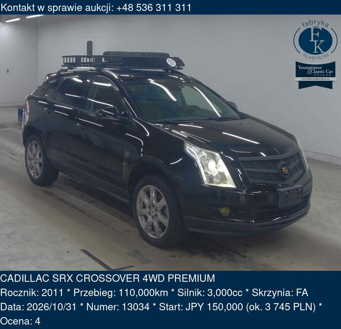 CADILLAC SRX CROSSOVER 4WD PREMIUM 2011 - zdjęcie 2