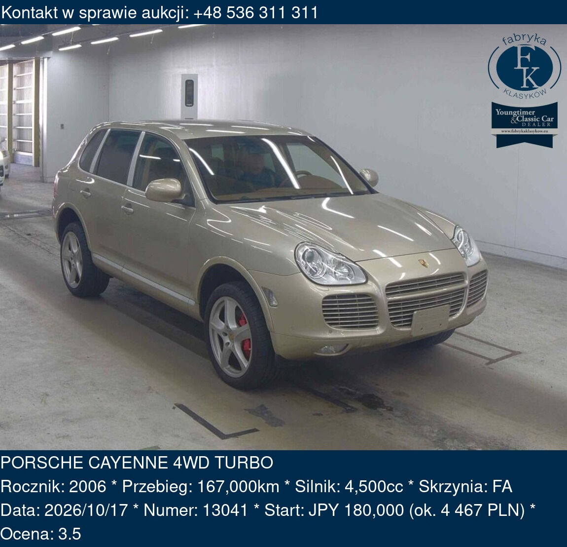PORSCHE CAYENNE 4WD TURBO 2006 - zdjęcie 2