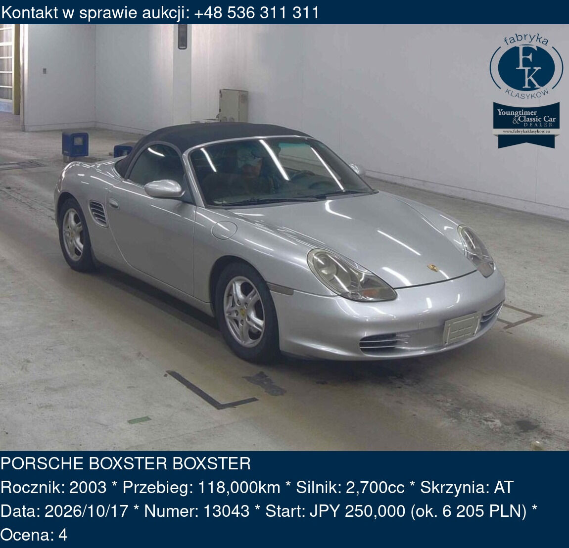 PORSCHE BOXSTER BOXSTER 2003 - zdjęcie 2