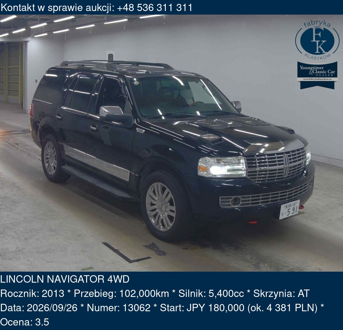LINCOLN NAVIGATOR 4WD 2013 - zdjęcie 2