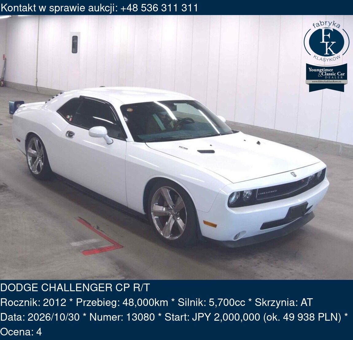 DODGE CHALLENGER CP R/T 2012 - zdjęcie 2