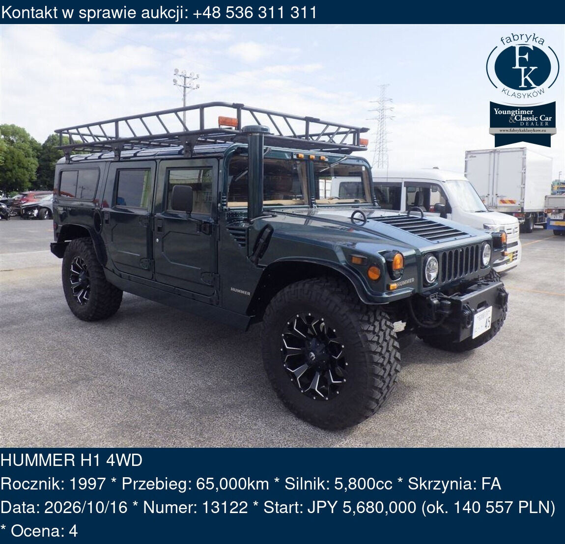 HUMMER H1 4WD 1997 - zdjęcie 2
