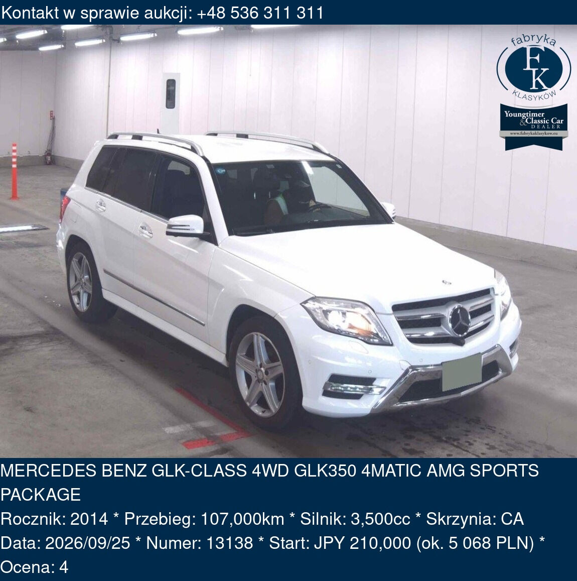 MERCEDES BENZ GLK-CLASS 4WD GLK350 4MATIC AMG SPORTS PACKAGE 2014 - zdjęcie 2