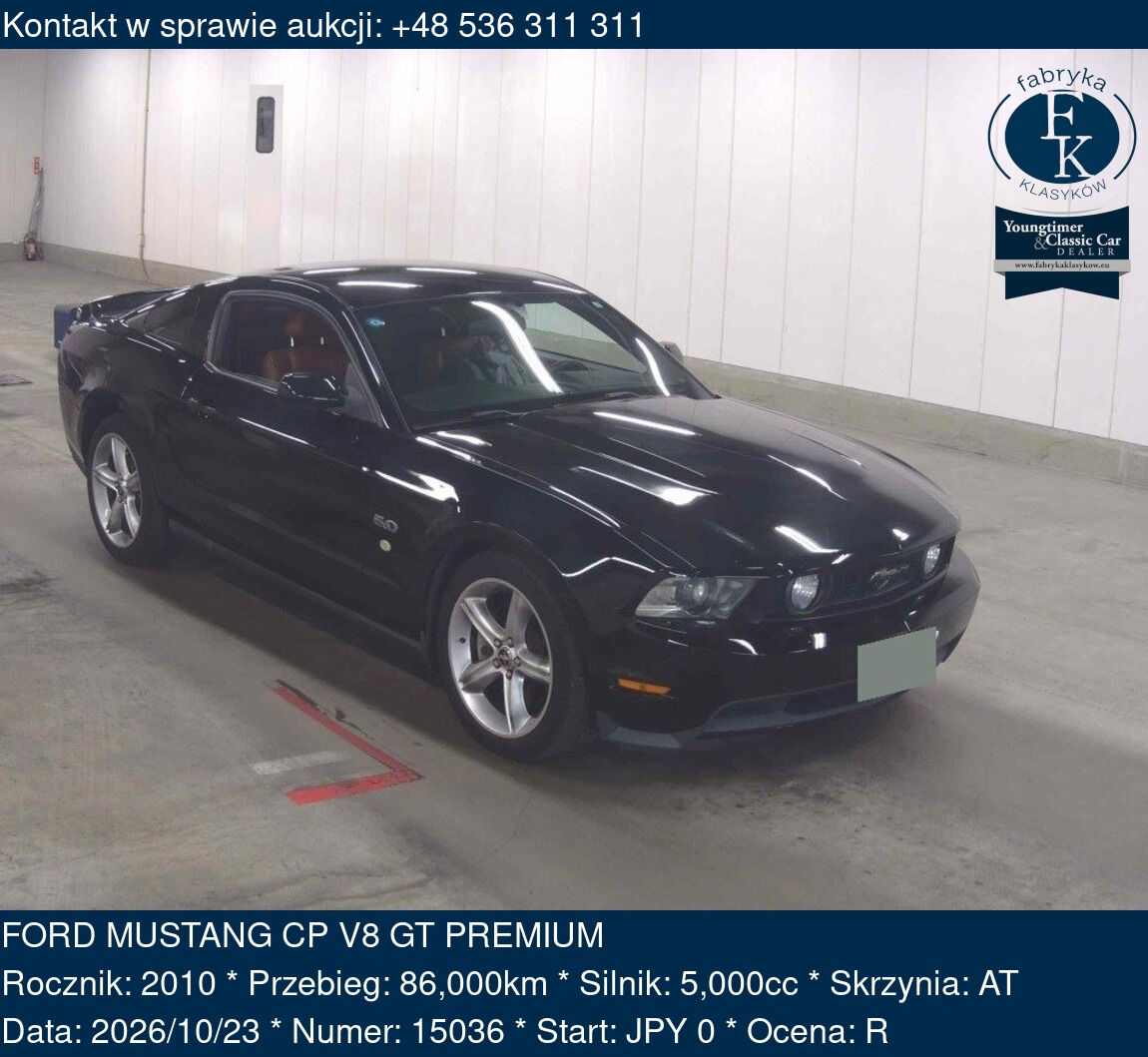 FORD MUSTANG CP V8 GT PREMIUM 2010 - zdjęcie 2