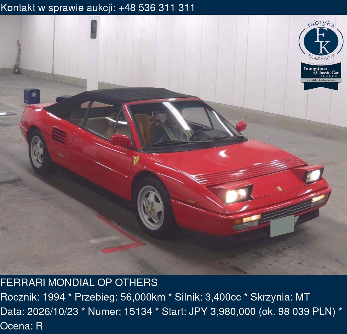 FERRARI MONDIAL OP OTHERS 1994 - zdjęcie 2