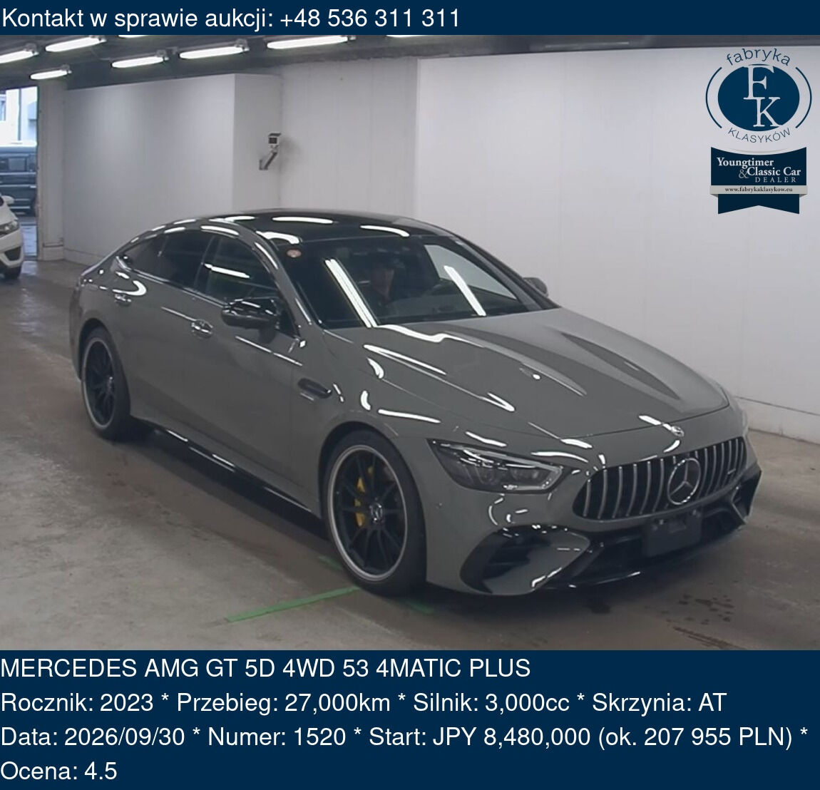MERCEDES AMG GT 5D 4WD 53 4MATIC PLUS 2023 - zdjęcie 2