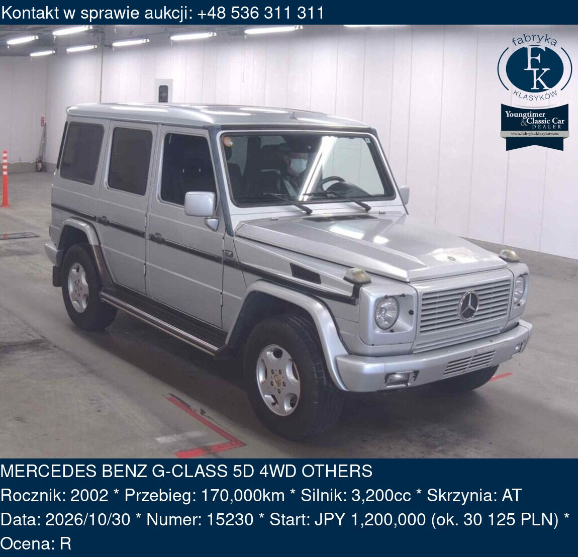 MERCEDES BENZ G-CLASS 5D 4WD OTHERS 2002 - zdjęcie 2