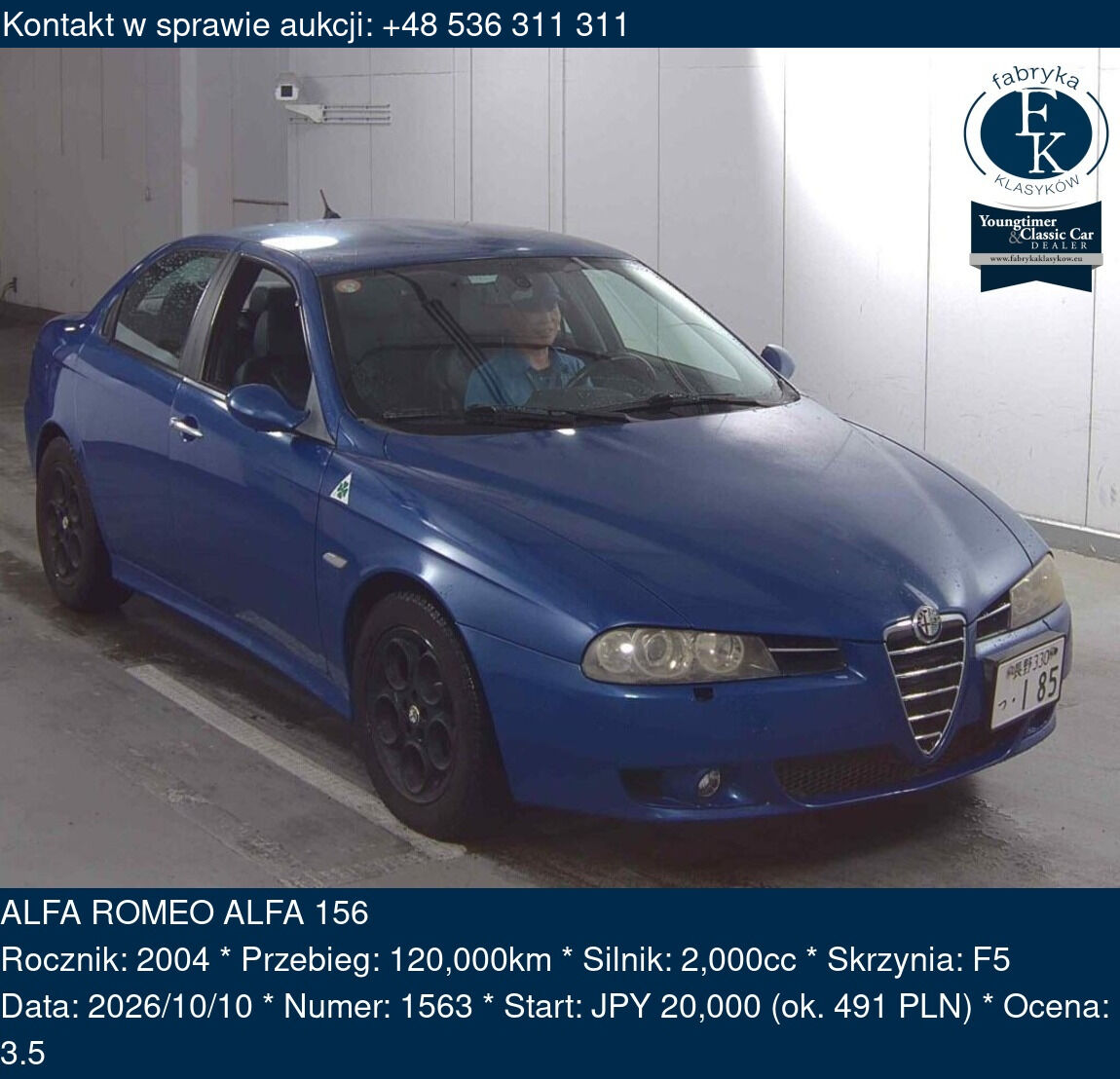 ALFA ROMEO ALFA 156 2004 - zdjęcie 2