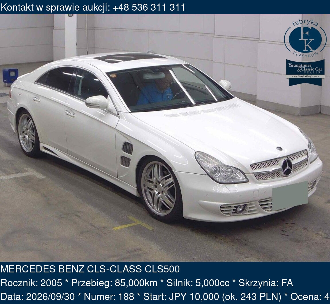 MERCEDES BENZ CLS-CLASS CLS500 2005 - zdjęcie 2