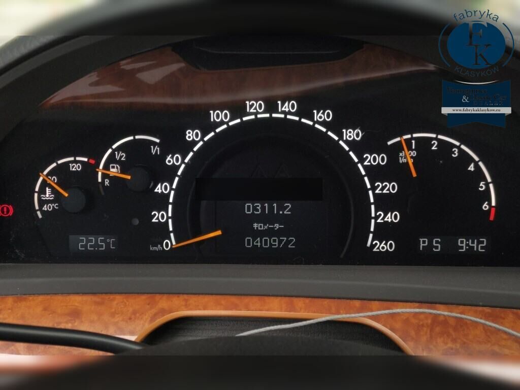 MERCEDES BENZ S-CLASS 4D S500L 2000 - zdjęcie 8