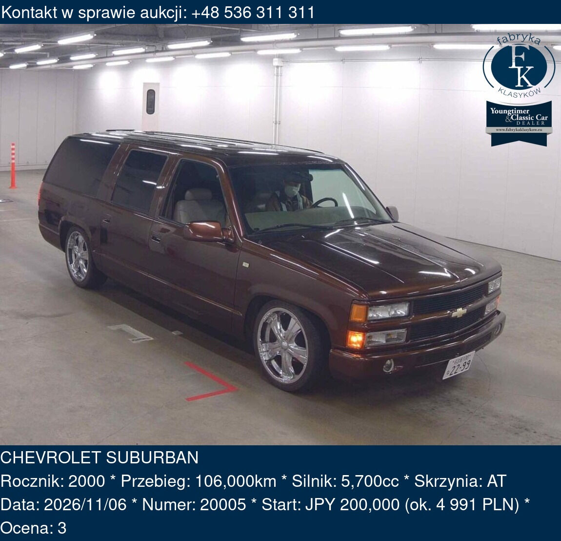 CHEVROLET SUBURBAN 2000 - zdjęcie 2