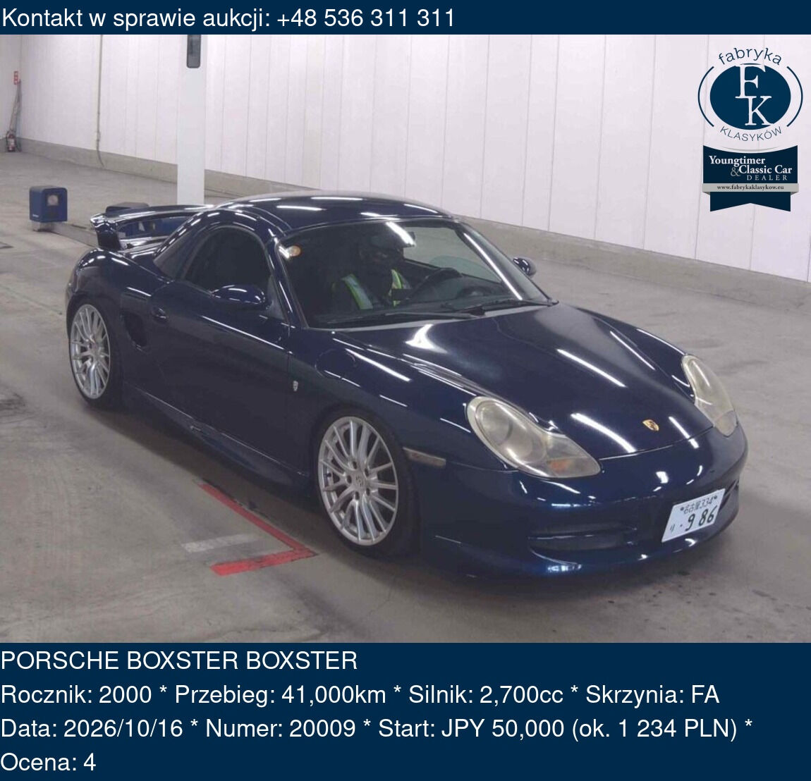 PORSCHE BOXSTER BOXSTER 2000 - zdjęcie 2