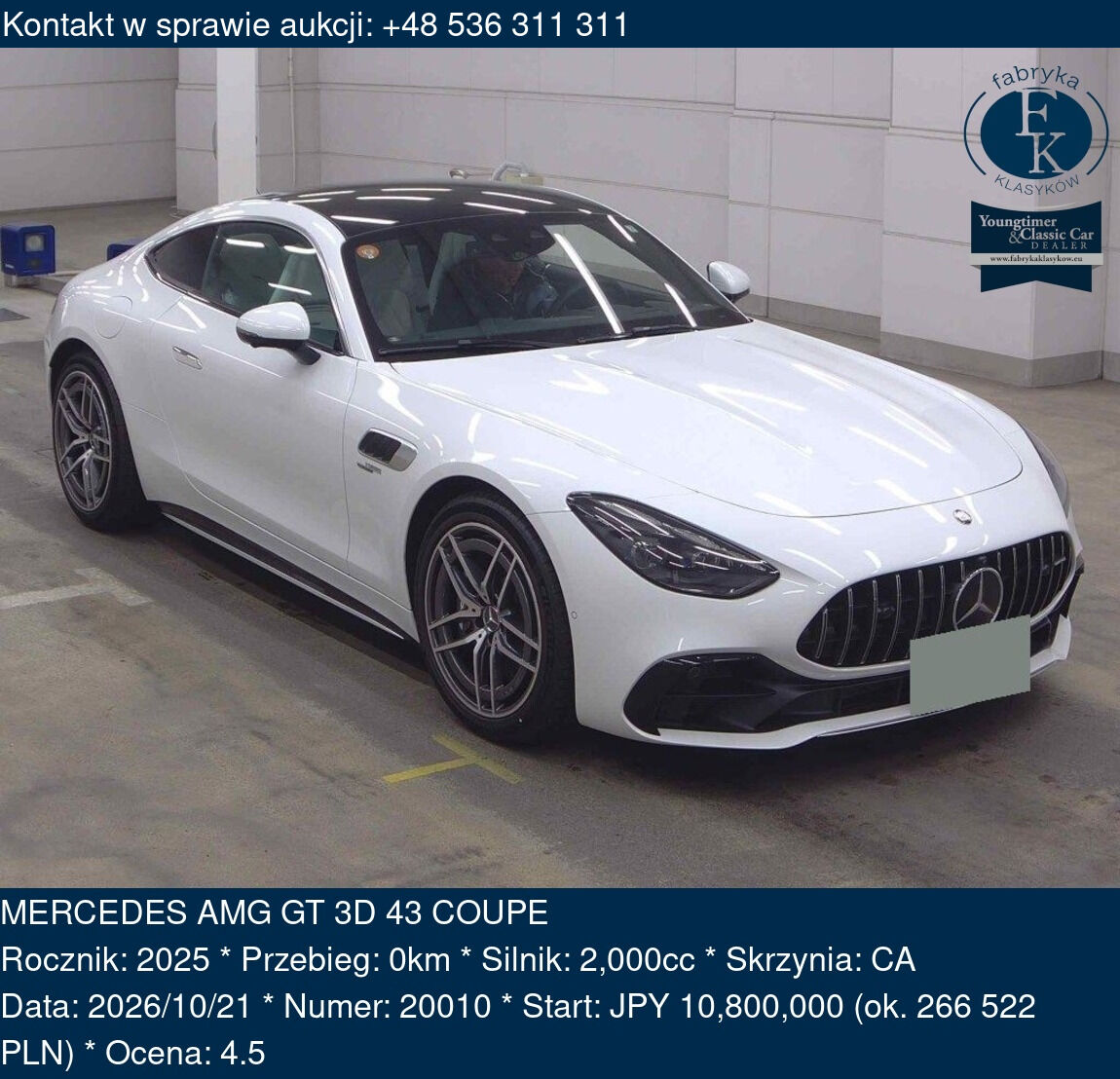 MERCEDES AMG GT 3D 43 COUPE 2025 - zdjęcie 2