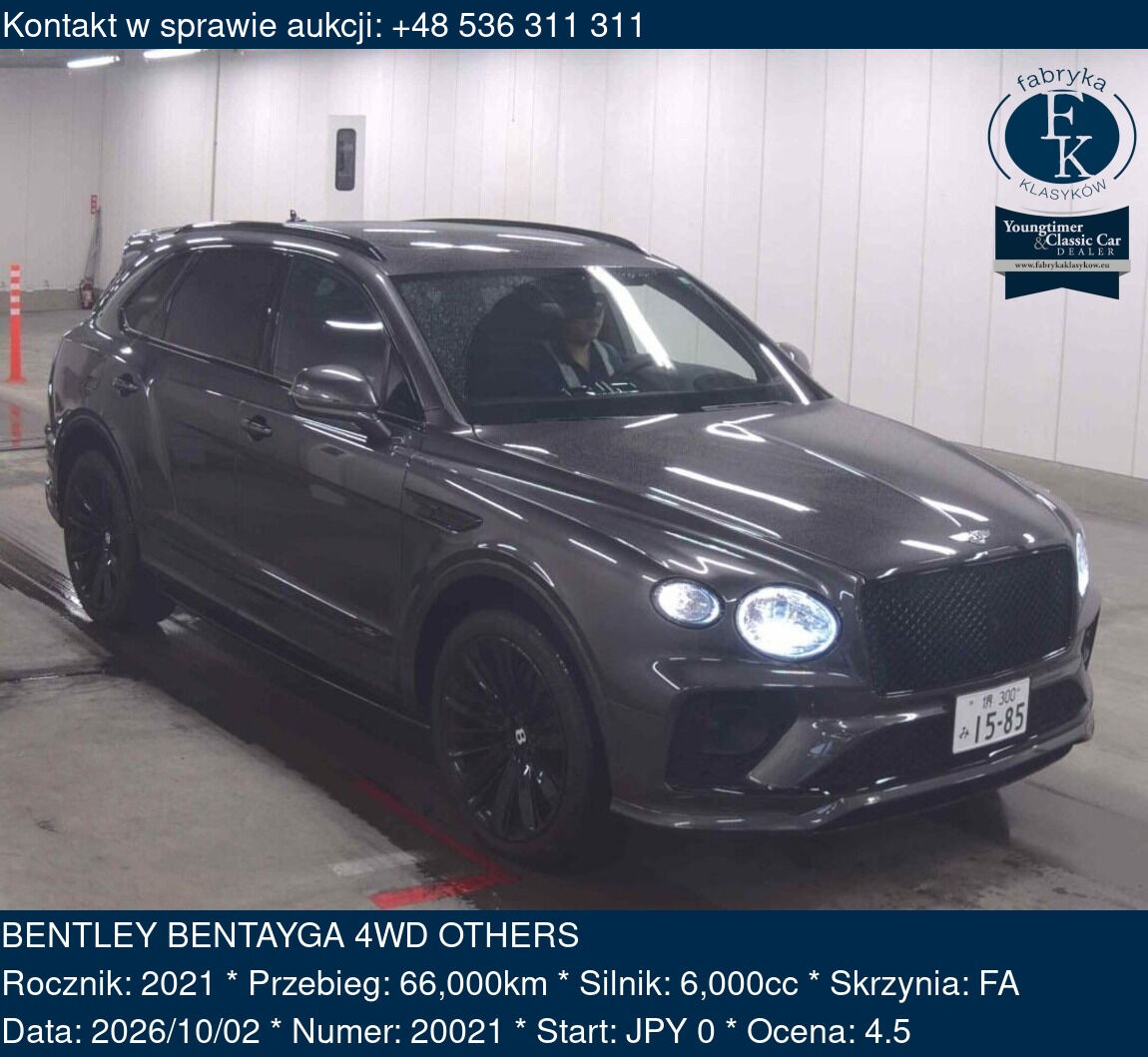 BENTLEY BENTAYGA 4WD OTHERS 2021 - zdjęcie 2