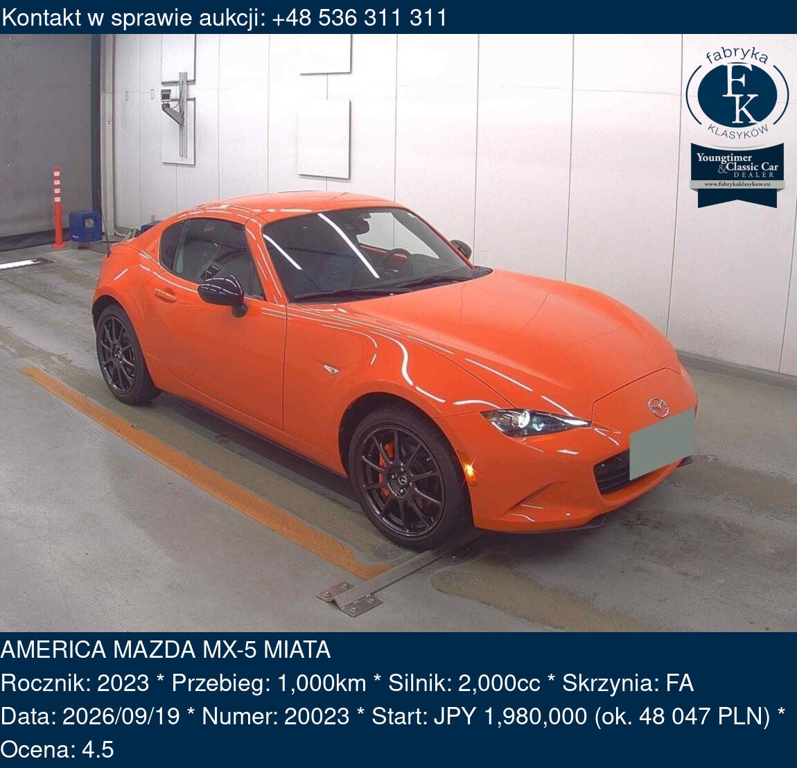 AMERICA MAZDA MX-5 MIATA 2023 - zdjęcie 2