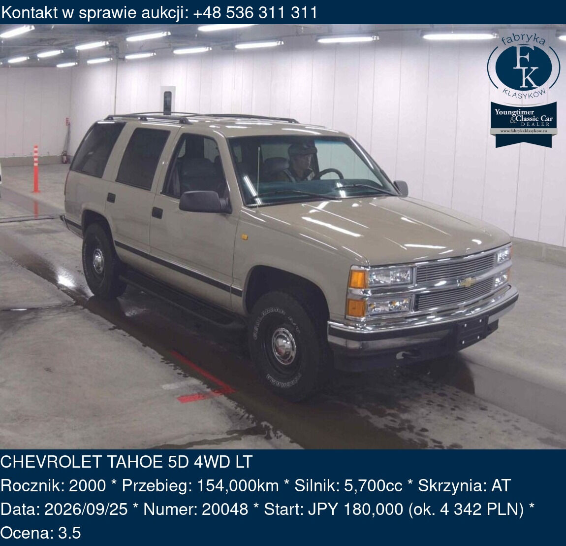 CHEVROLET TAHOE 5D 4WD LT 2000 - zdjęcie 2