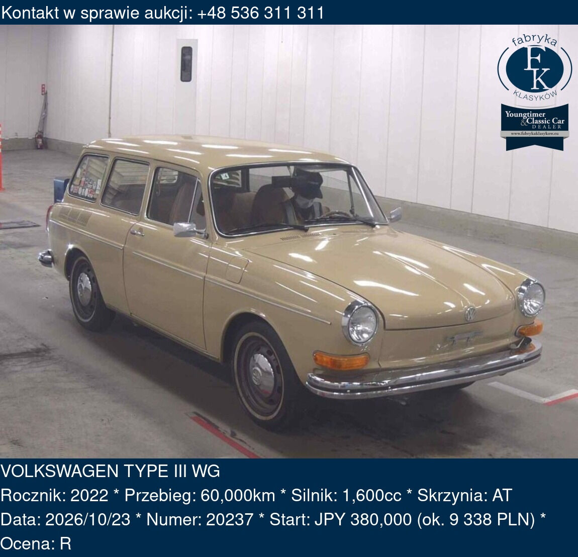 VOLKSWAGEN TYPE III WG 2022 - zdjęcie 2