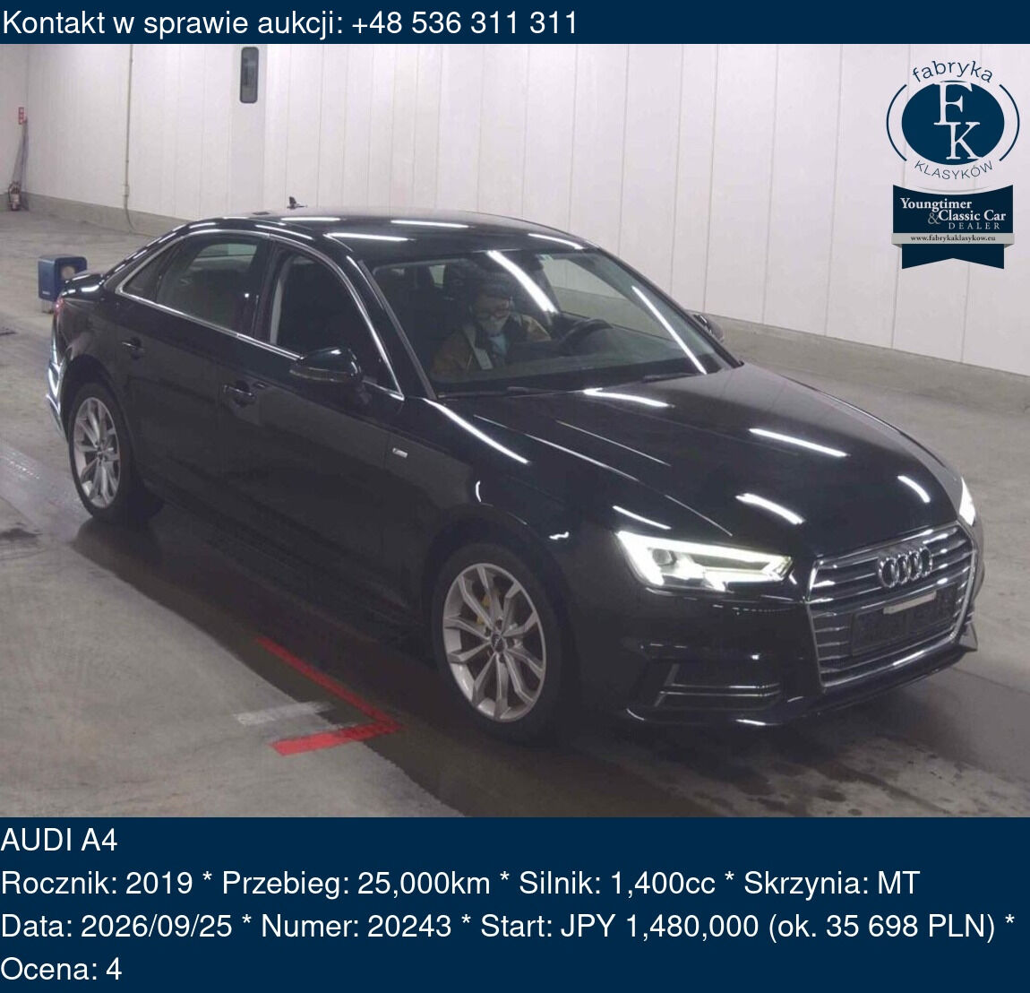 AUDI A4 2019 - zdjęcie 2