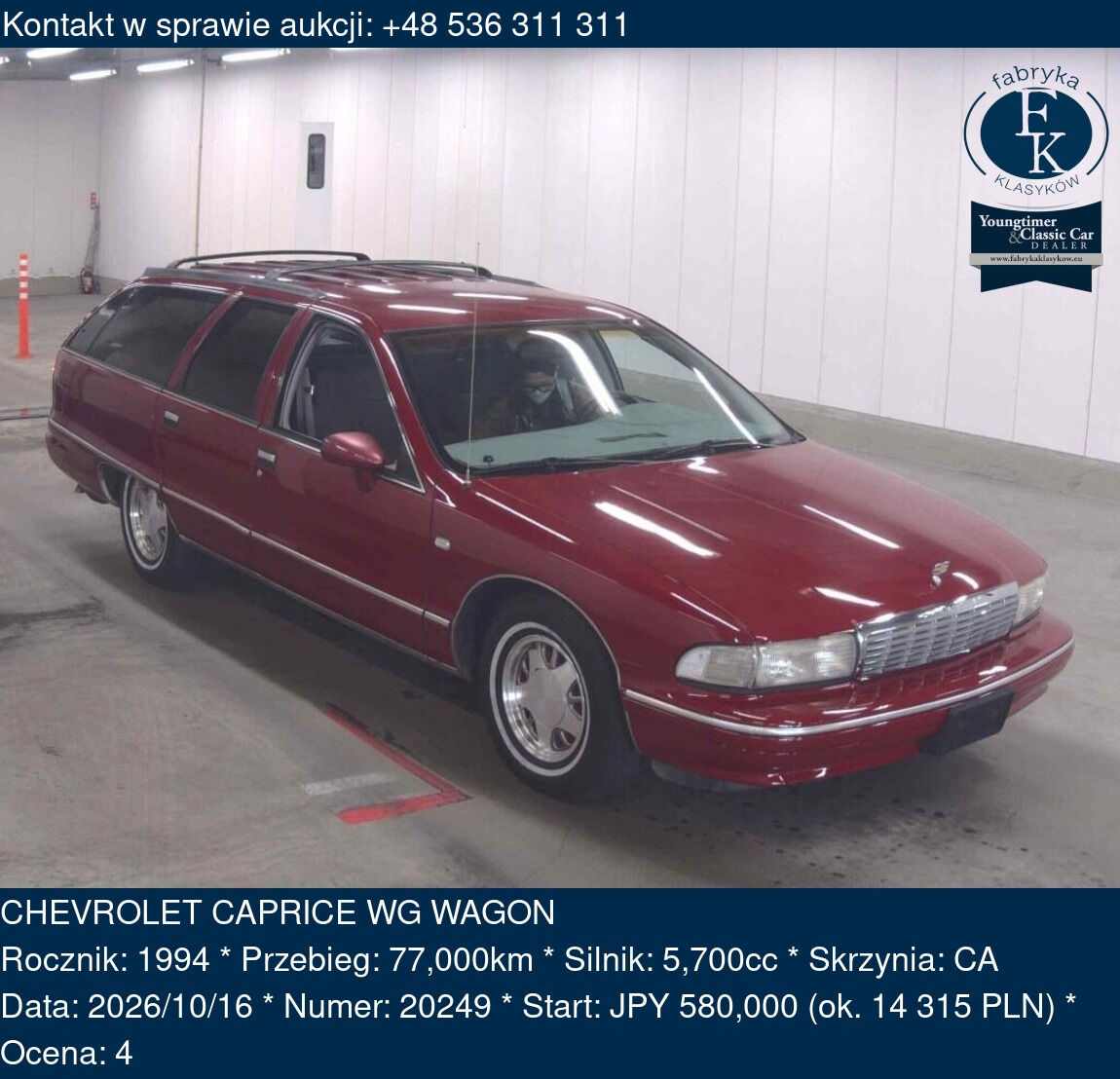 CHEVROLET CAPRICE WG WAGON 1994 - zdjęcie 2