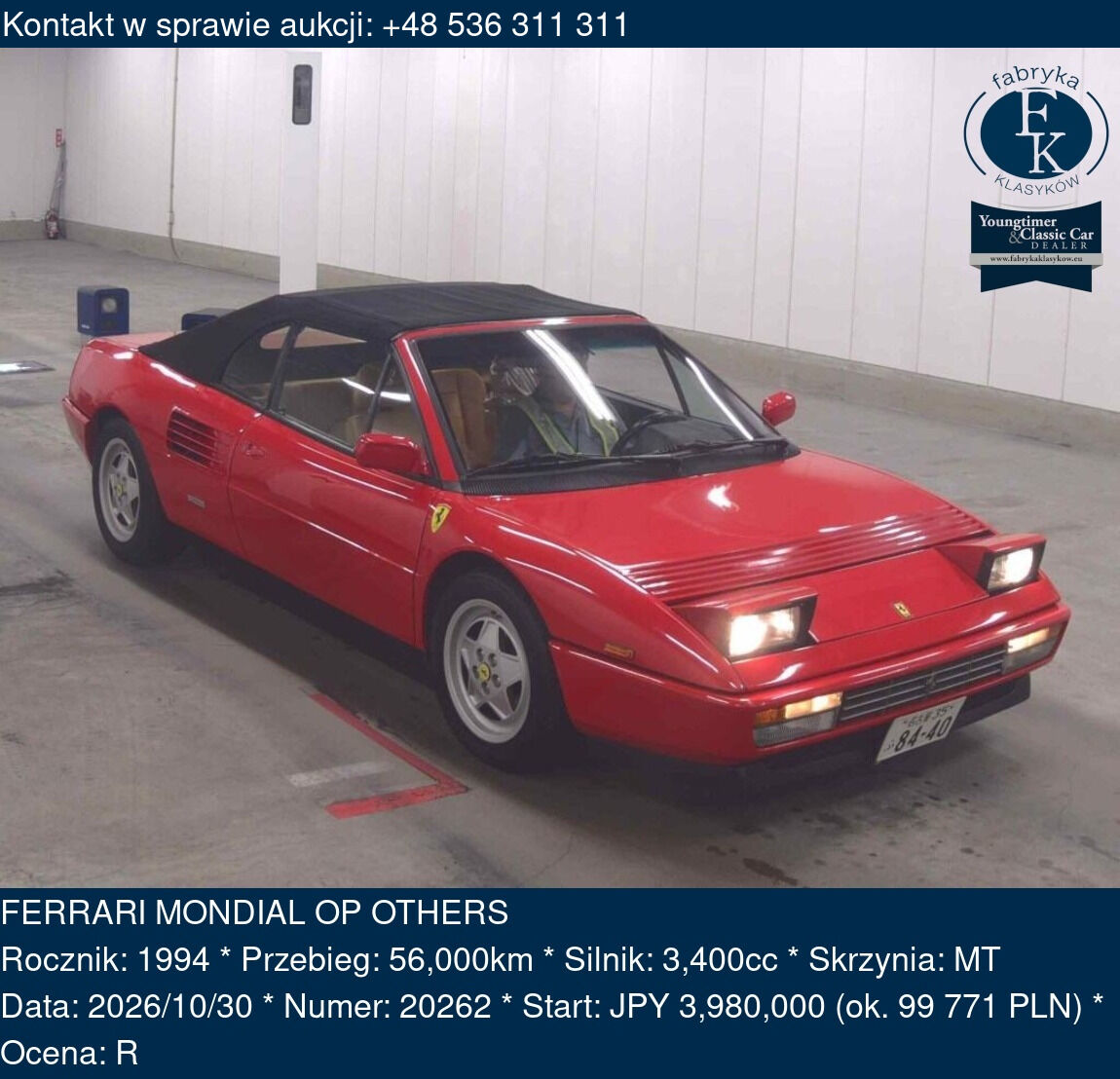 FERRARI MONDIAL OP OTHERS 1994 - zdjęcie 2