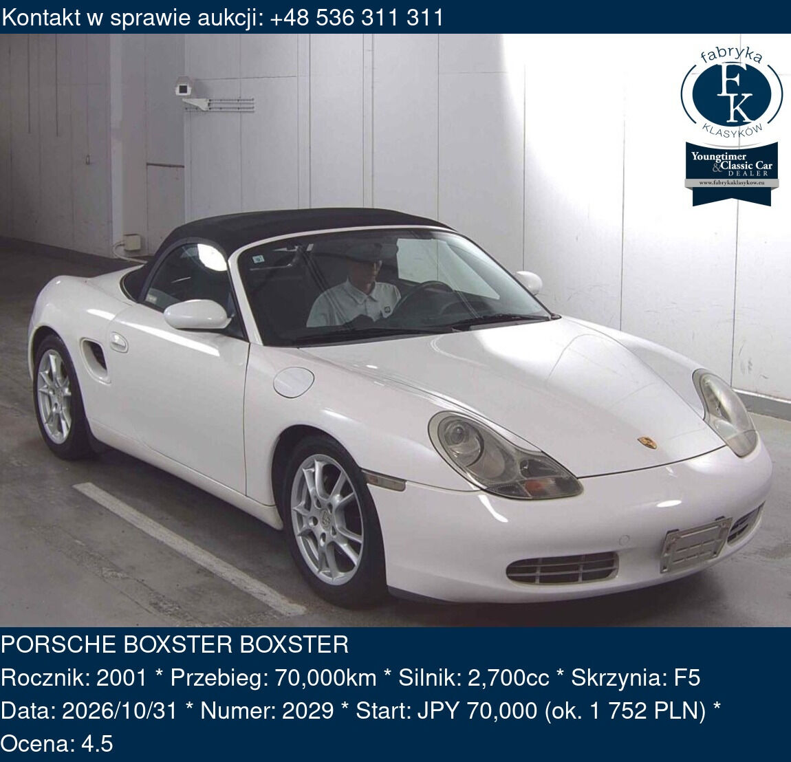 PORSCHE BOXSTER BOXSTER 2001 - zdjęcie 2