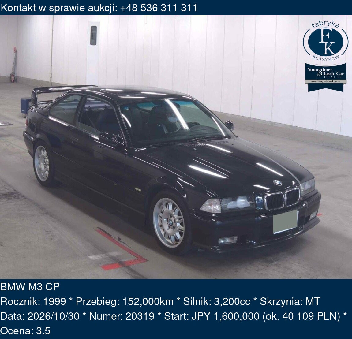 BMW M3 CP 1999 - zdjęcie 2