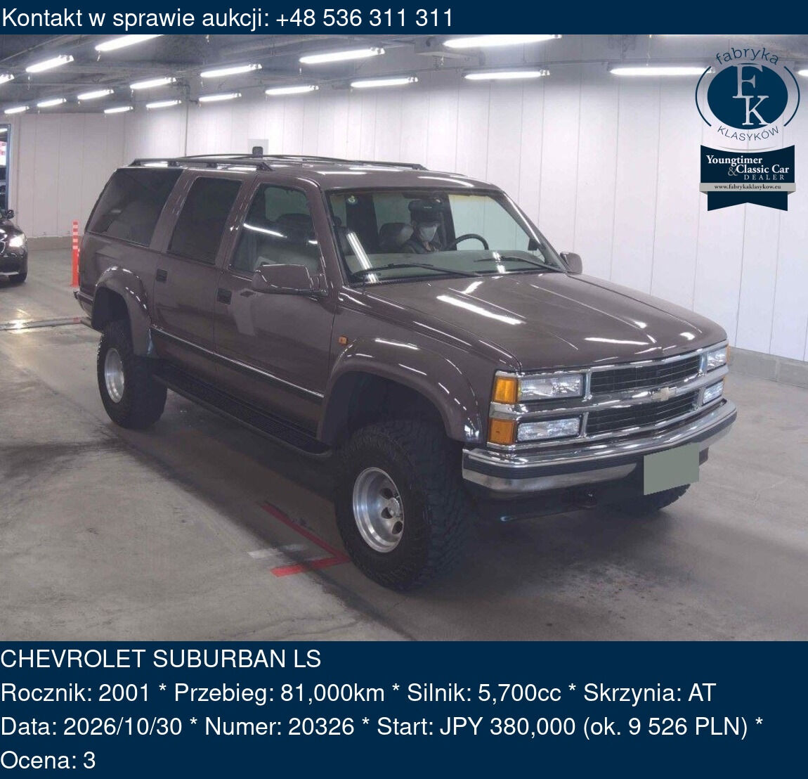CHEVROLET SUBURBAN LS 2001 - zdjęcie 2