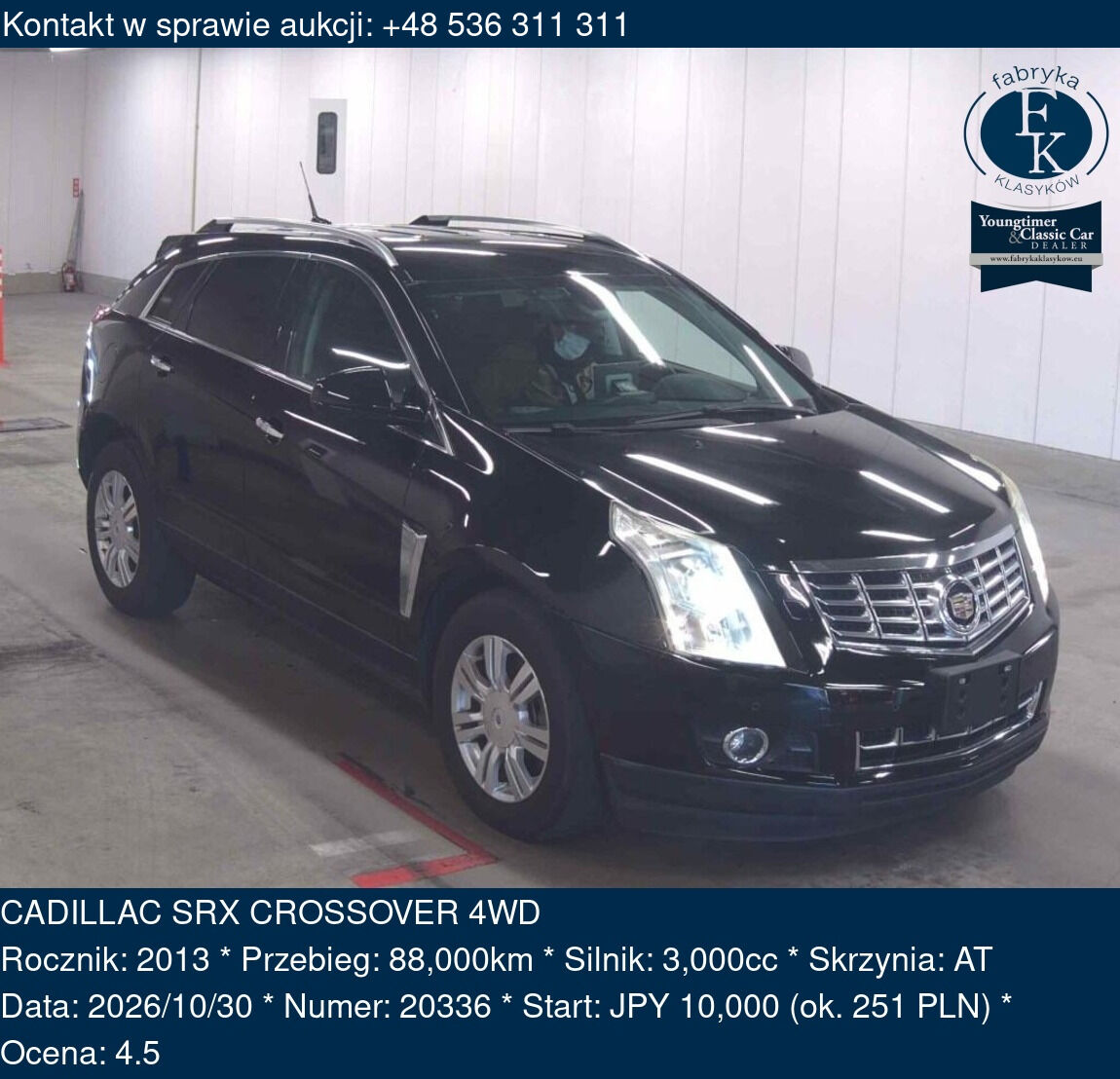 CADILLAC SRX CROSSOVER 4WD 2013 - zdjęcie 2