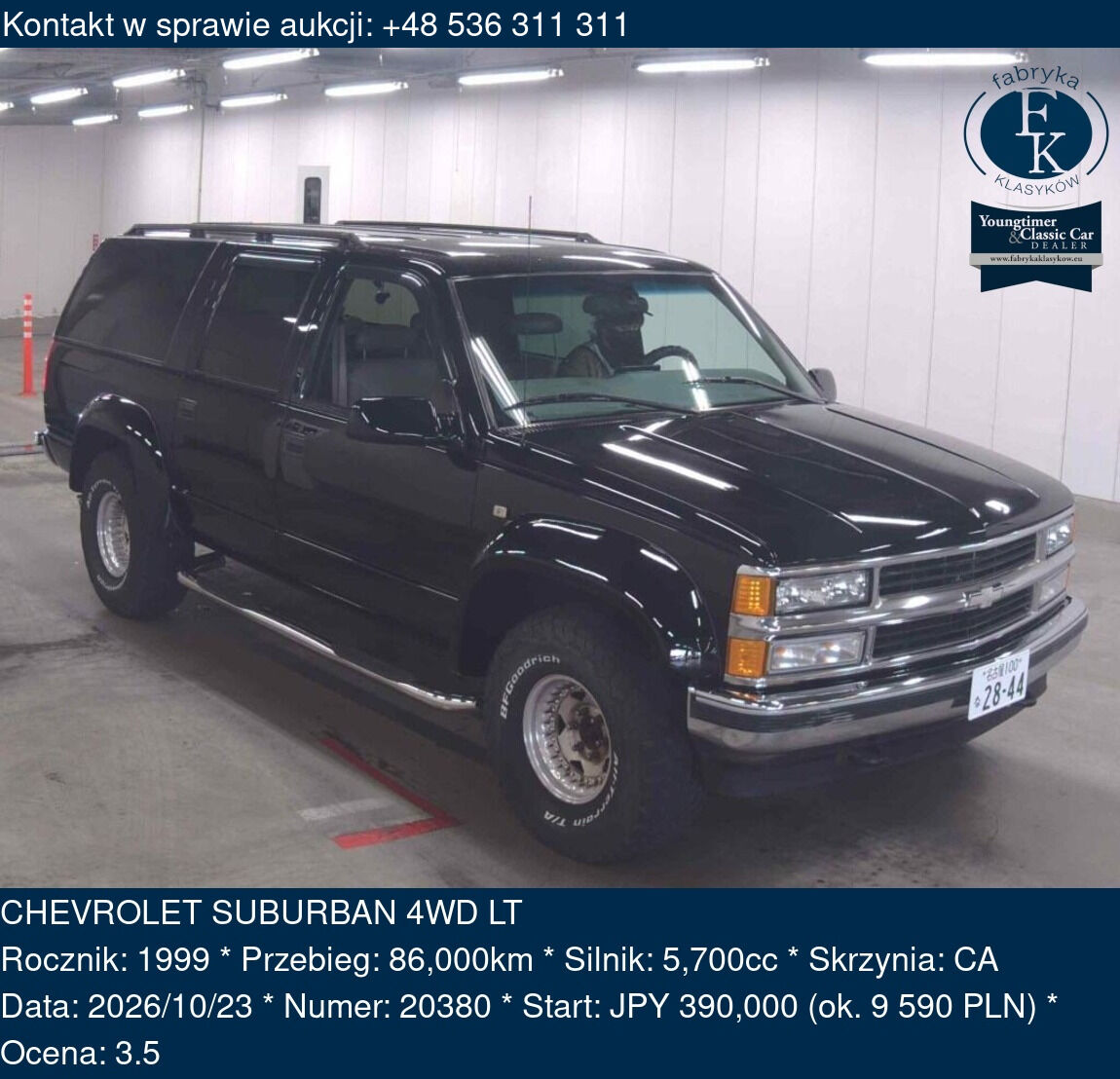 CHEVROLET SUBURBAN 4WD LT 1999 - zdjęcie 2