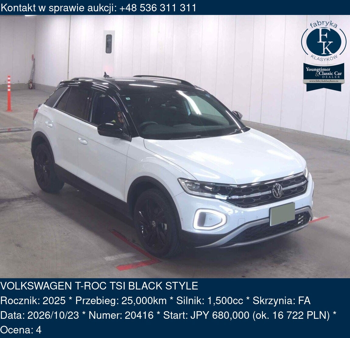 VOLKSWAGEN T-ROC TSI BLACK STYLE 2025 - zdjęcie 2