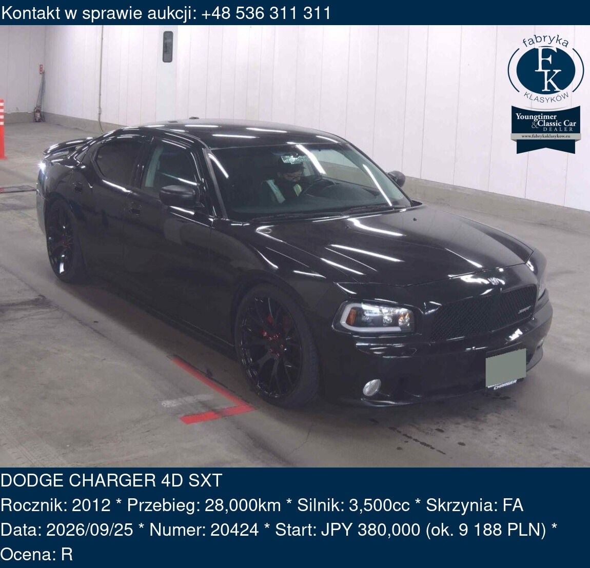 DODGE CHARGER 4D SXT 2012 - zdjęcie 2