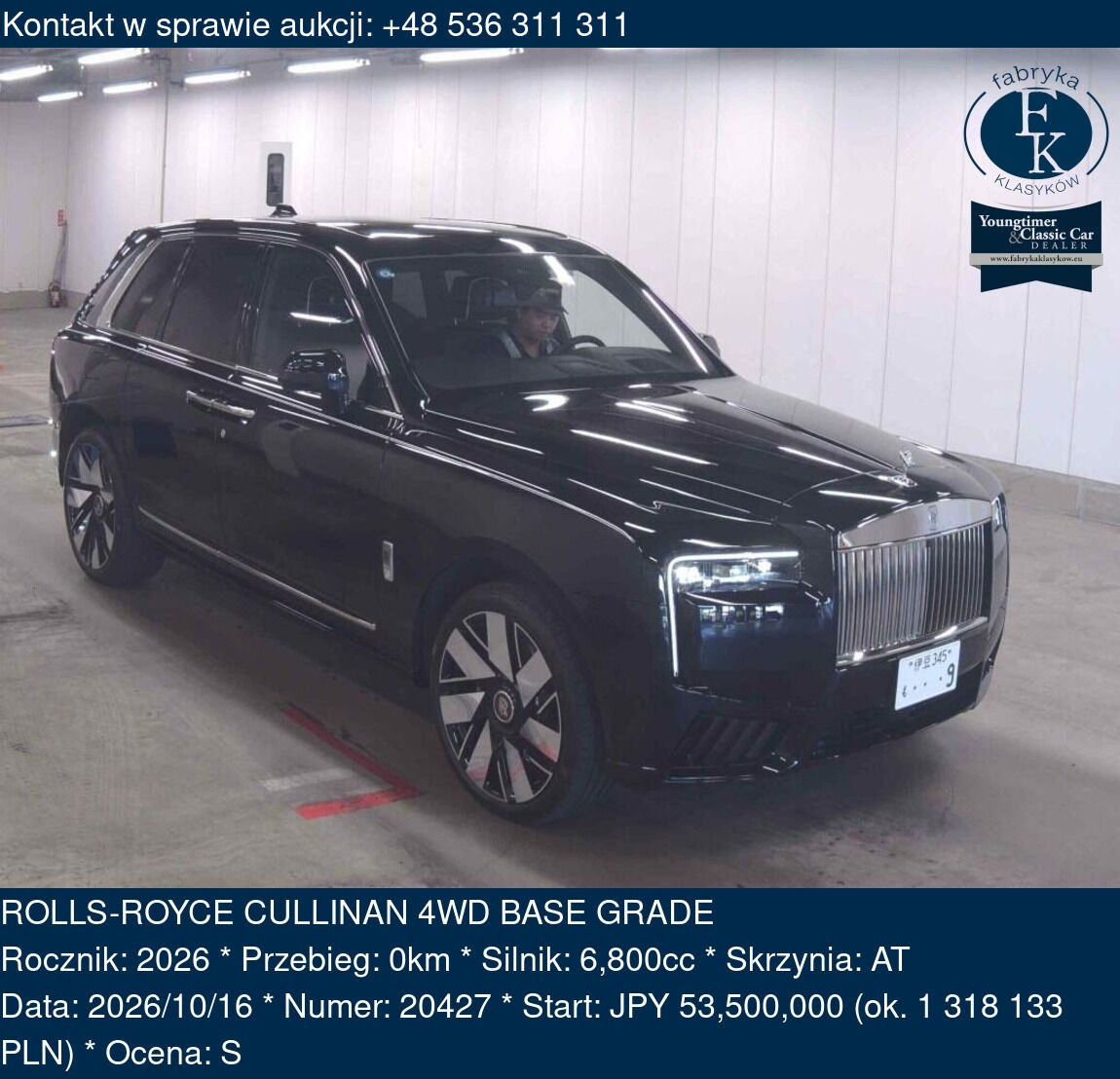 ROLLS-ROYCE CULLINAN 4WD BASE GRADE 2026 - zdjęcie 2