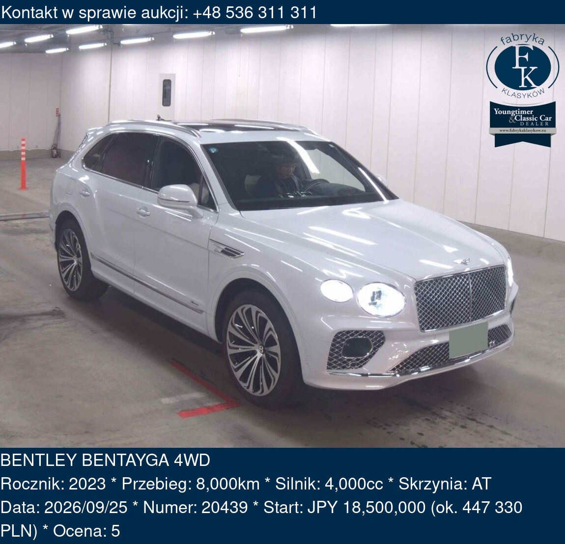 BENTLEY BENTAYGA 4WD 2023 - zdjęcie 2