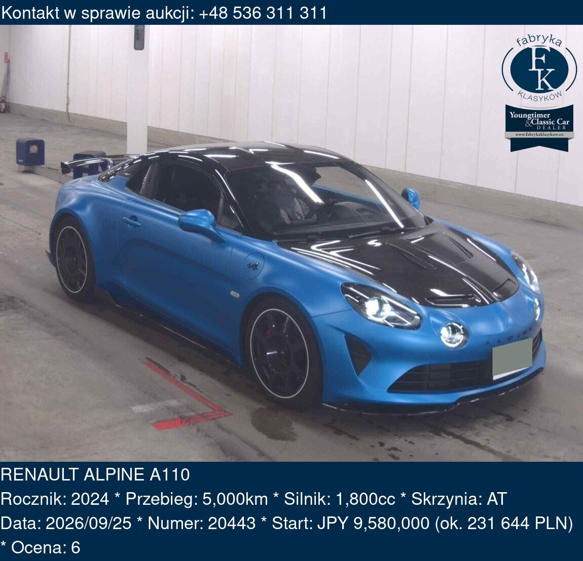 RENAULT ALPINE A110 2024 - zdjęcie 2