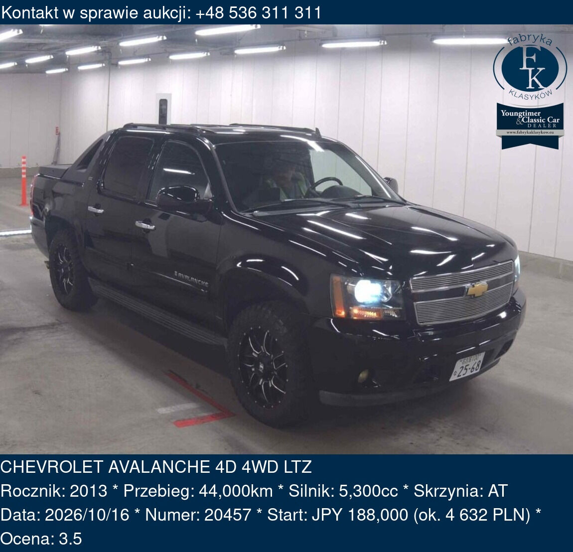 CHEVROLET AVALANCHE 4D 4WD LTZ 2013 - zdjęcie 2