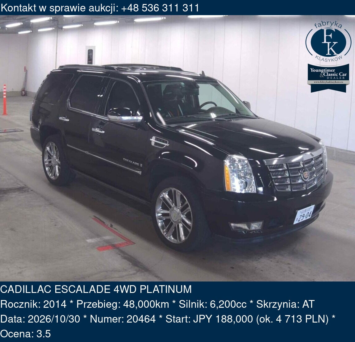 CADILLAC ESCALADE 4WD PLATINUM 2014 - zdjęcie 2